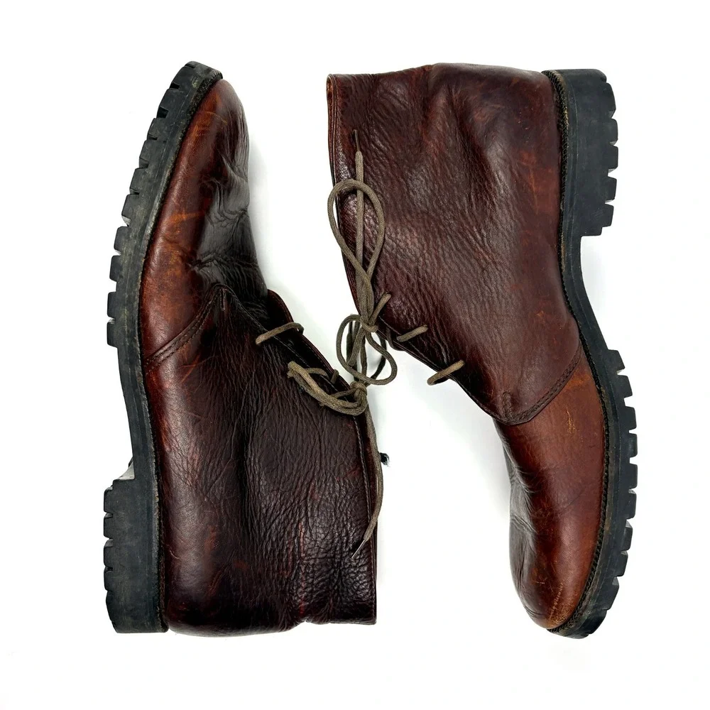 VTG Thornton‎ Bay Oil Resistant Leather Chukkas Mens Sz 10M Oxblood Red Lace up